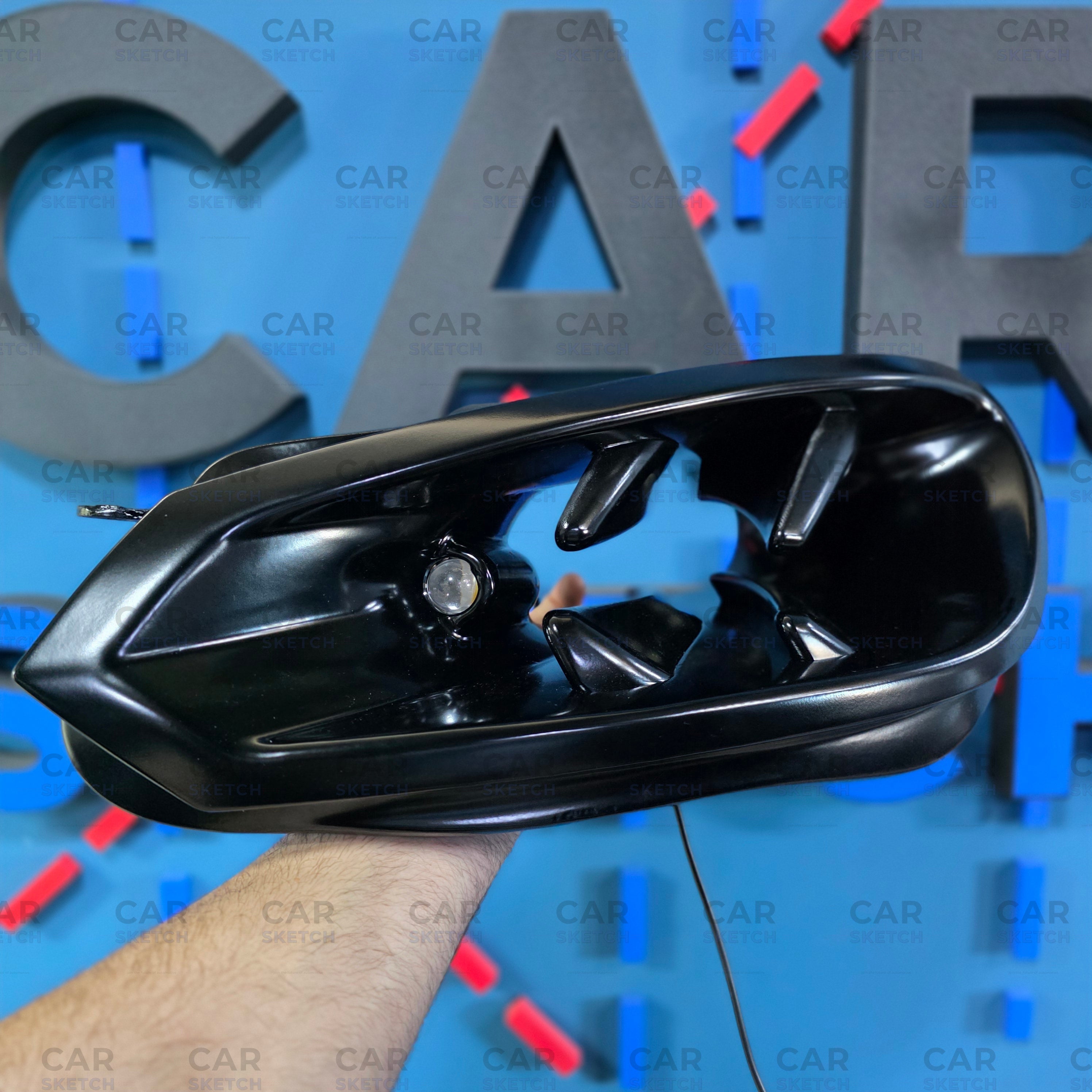 Car Sketch Volkswagen Golf MK6 Headlight Air Scoop – With Integrated LED Light