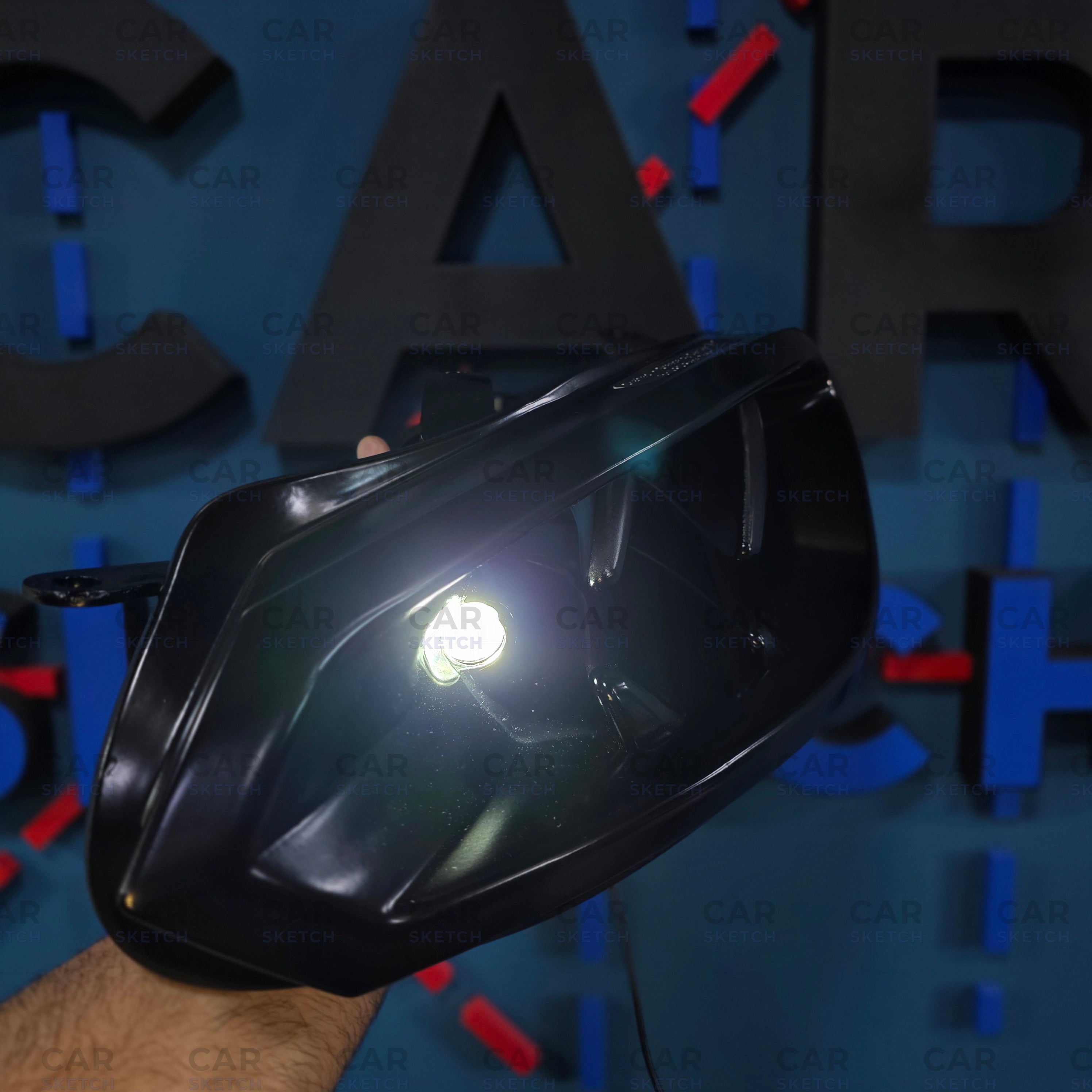 Car Sketch Volkswagen Golf MK6 Headlight Air Scoop – With Integrated LED Light