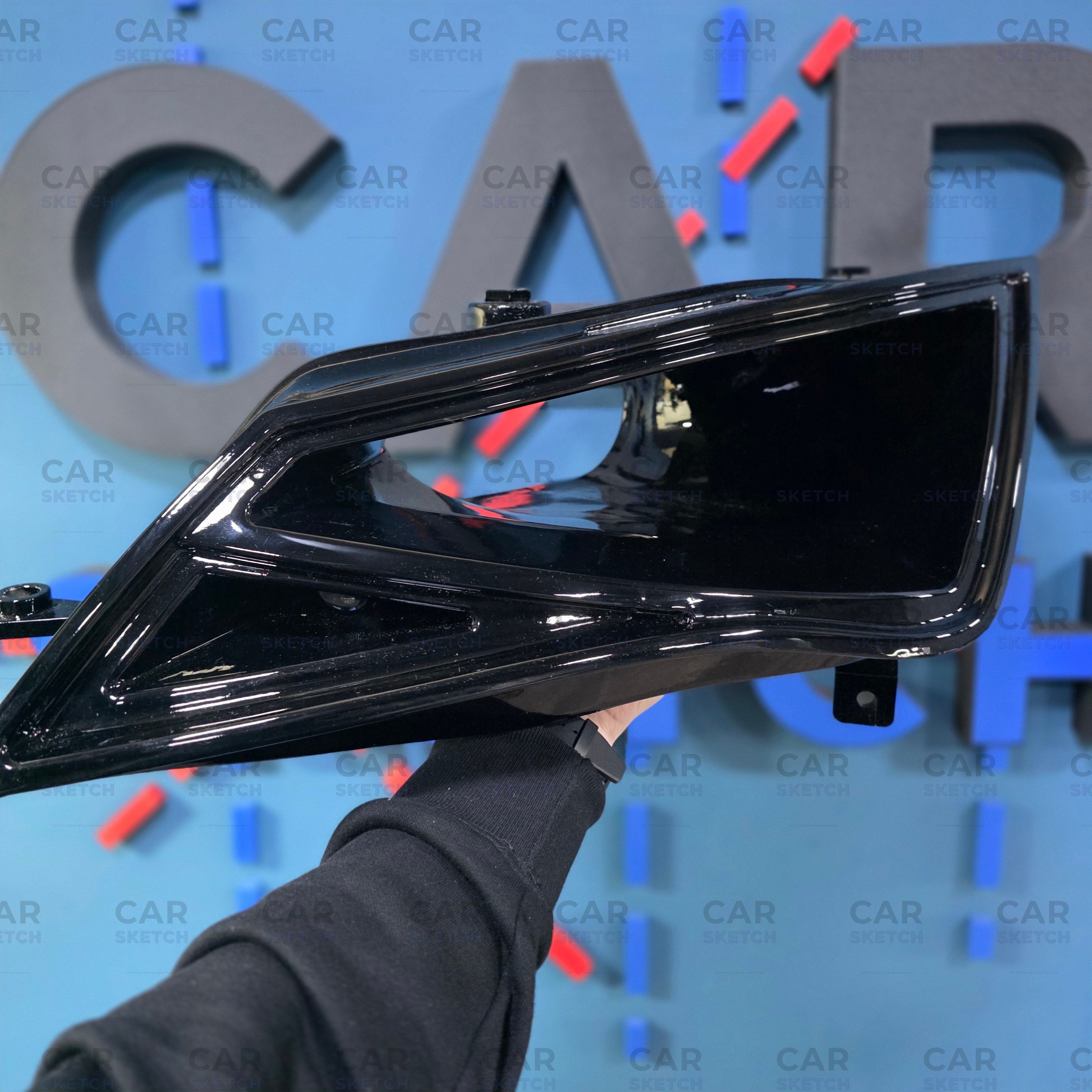 Car Sketch Seat Leon 5F Headlight Air Scoop with Integrated LED Light