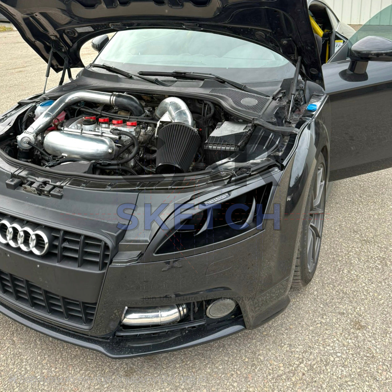 Car Sketch Audi TT 8J/MK2 Racing Air Scoop Headlight Conversion