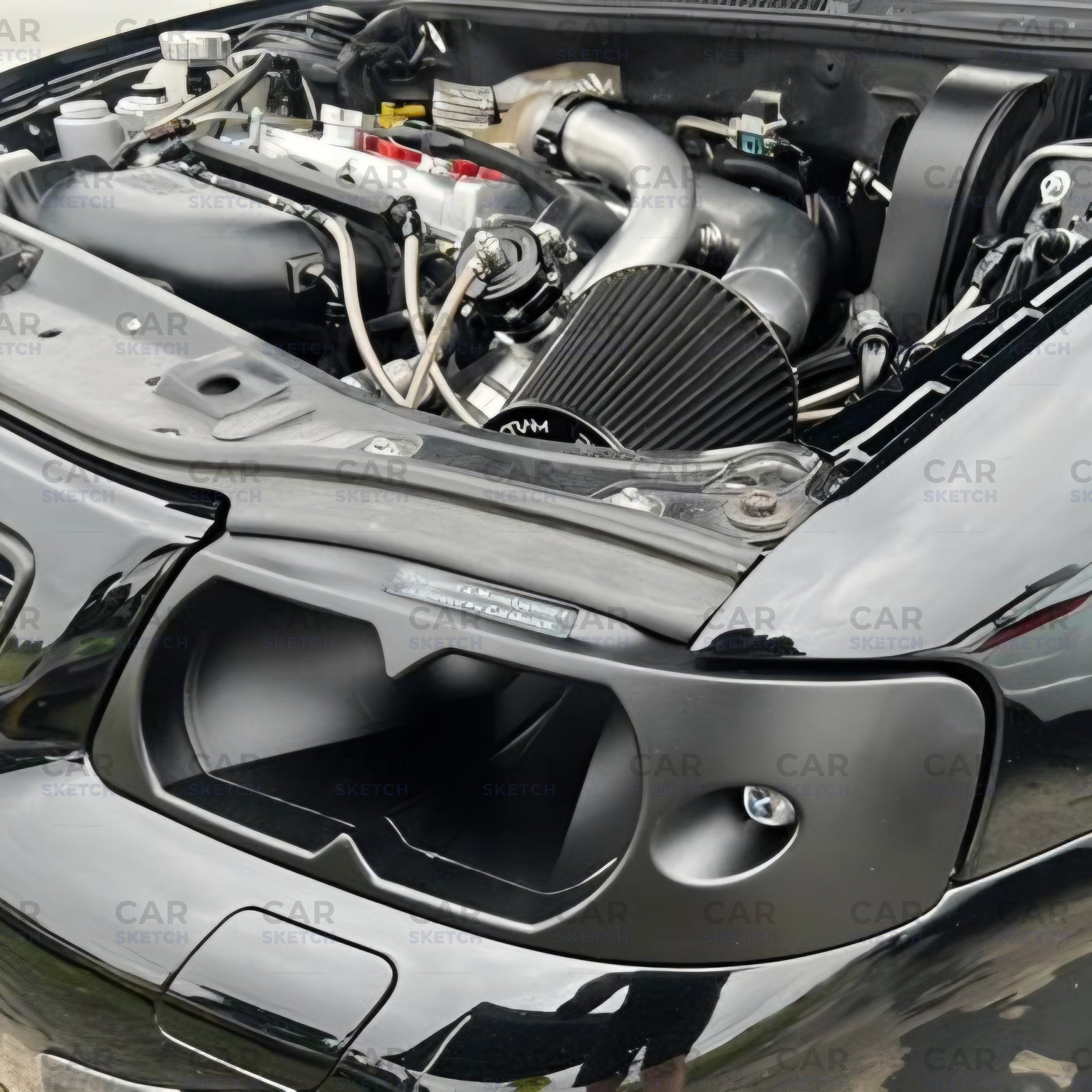 Car Sketch Audi S3/A3 8L Headlight Air Scoop – With LED Projector or Closed Version