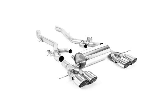 Milltek Axle Back System with GT-115 Polished Trims - ECE Approved - 3 Series - G80 M3 & M3 Competition (OPF/GPF Only) - 2020
