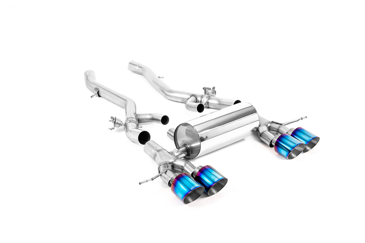 Milltek Axle Back System with GT-115 Burnt Titanium Trims - ECE Approved - 3 Series - G80 M3 & M3 Competition (OPF/GPF Only) - 2020