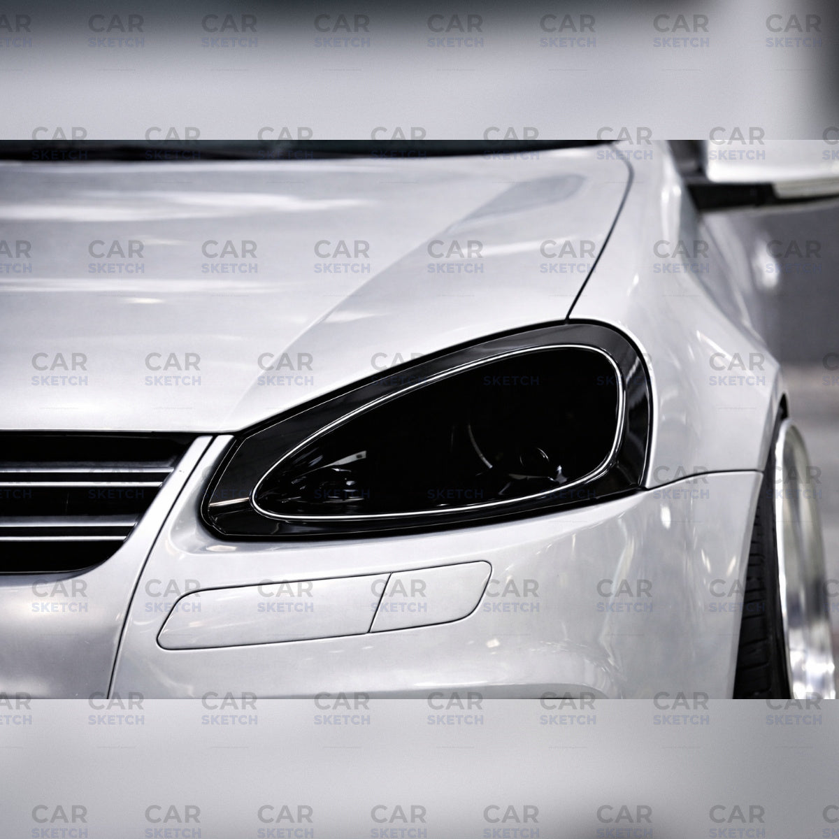 Car Sketch Volkswagen Golf MK5 Headlight Air Scoop
