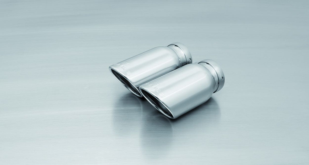 Remus Non-Resonated Cat back System Left/Right with vacuum operated valves controlled by OEM system with 4 tail pipes - 84 mm angled, rolled edge, chromed - RS4 B9 Avant 2017-