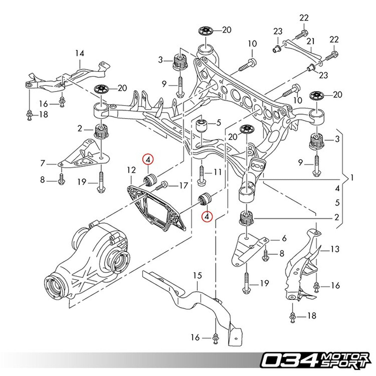 034Motorsport Rear Differential Carrier