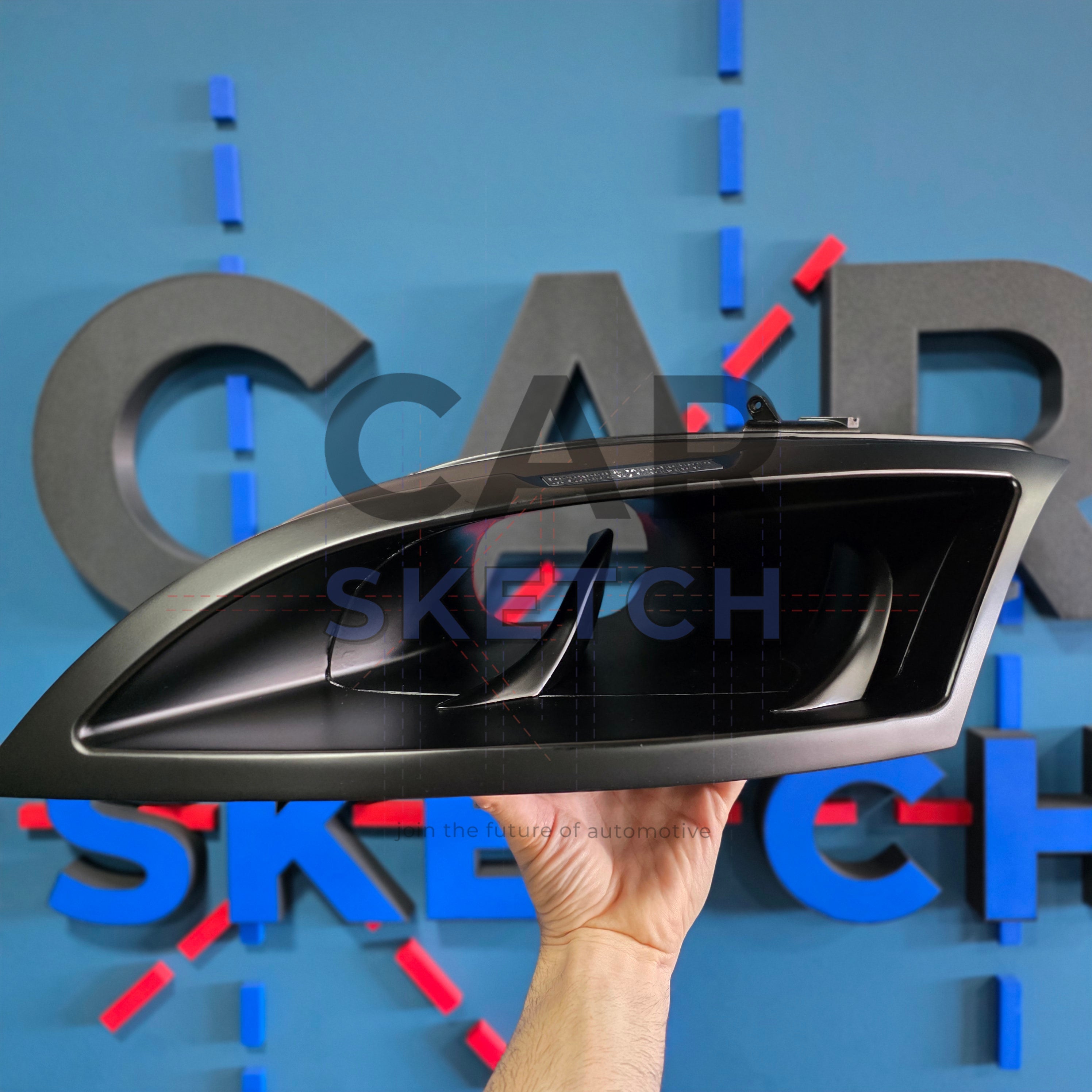 Car Sketch Audi TT 8J/MK2 Racing Air Scoop Headlight Conversion