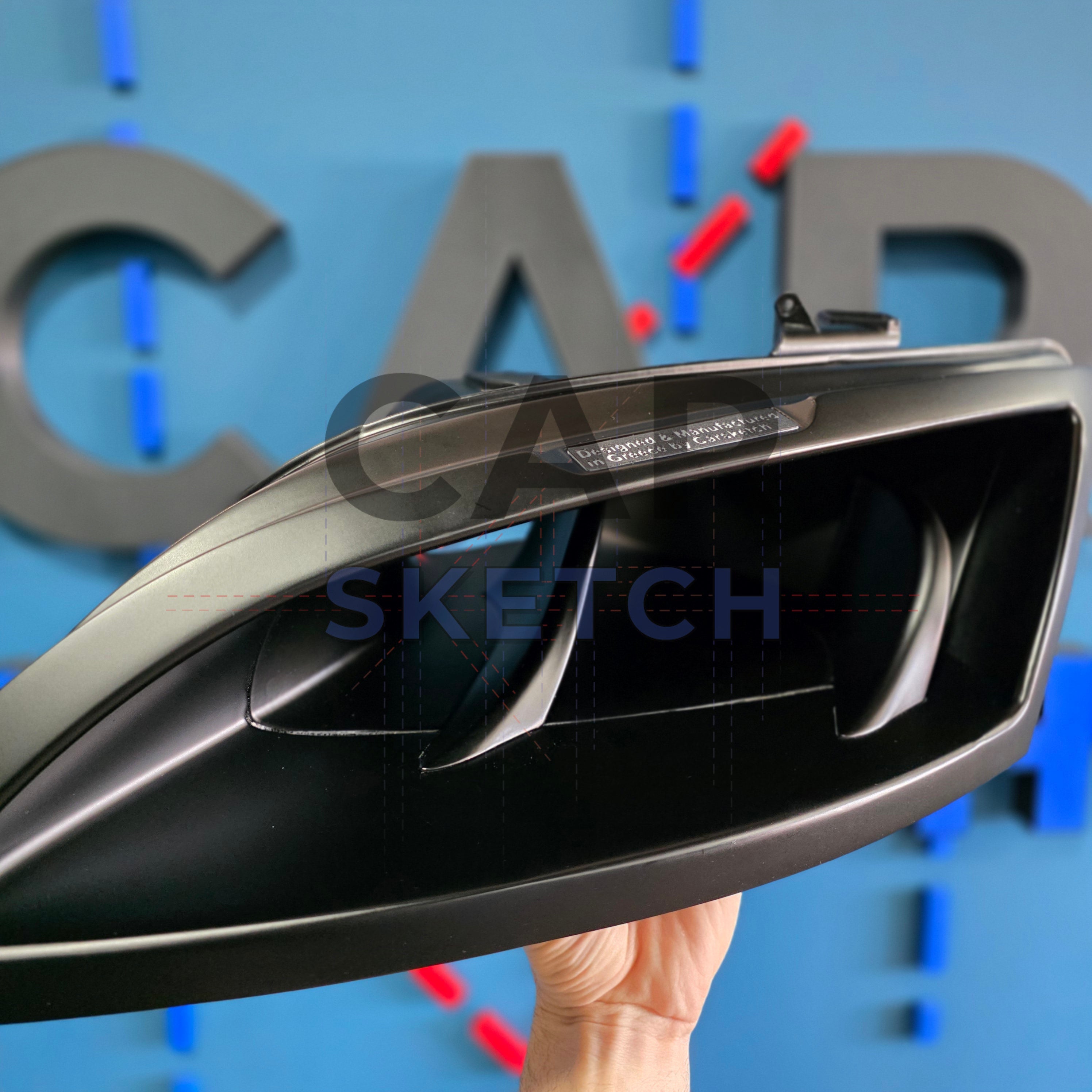 Car Sketch Audi TT 8J/MK2 Racing Air Scoop Headlight Conversion