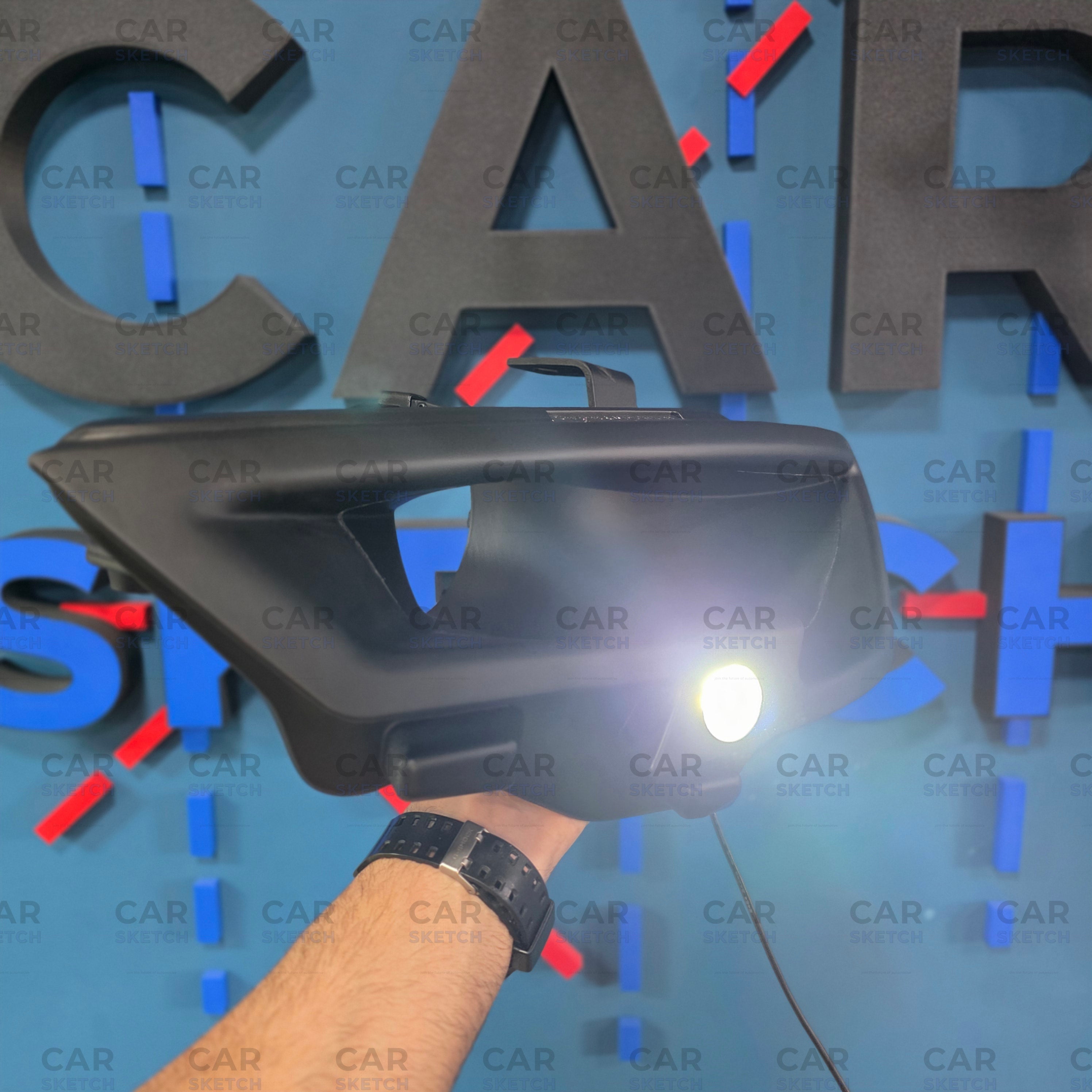 Car Sketch Audi RS3/S3/A3 8V FL Headlight Air Scoop – With LED Projector