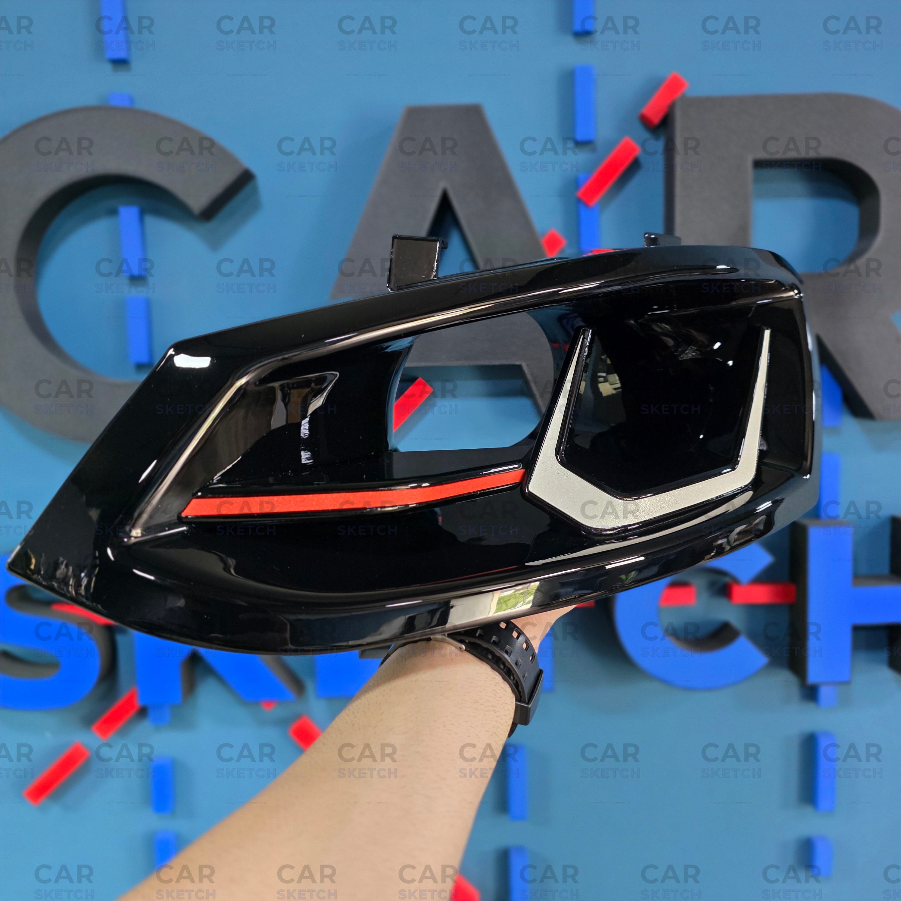 Car Sketch Volkswagen Polo 6R/6C Headlight Air Scoop