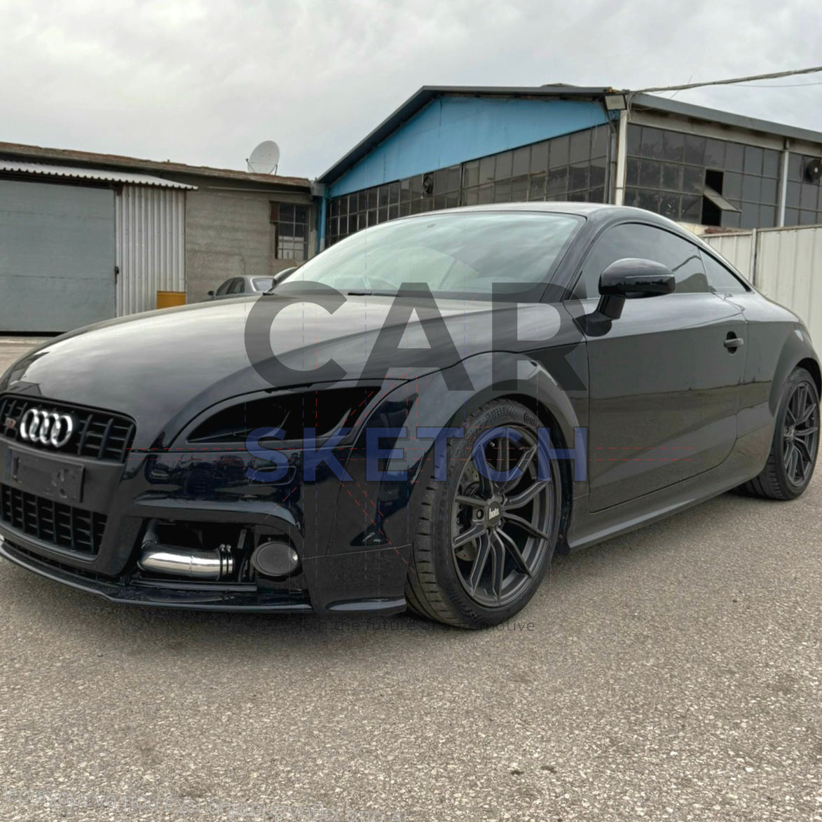 Car Sketch Audi TT 8J/MK2 Racing Air Scoop Headlight Conversion