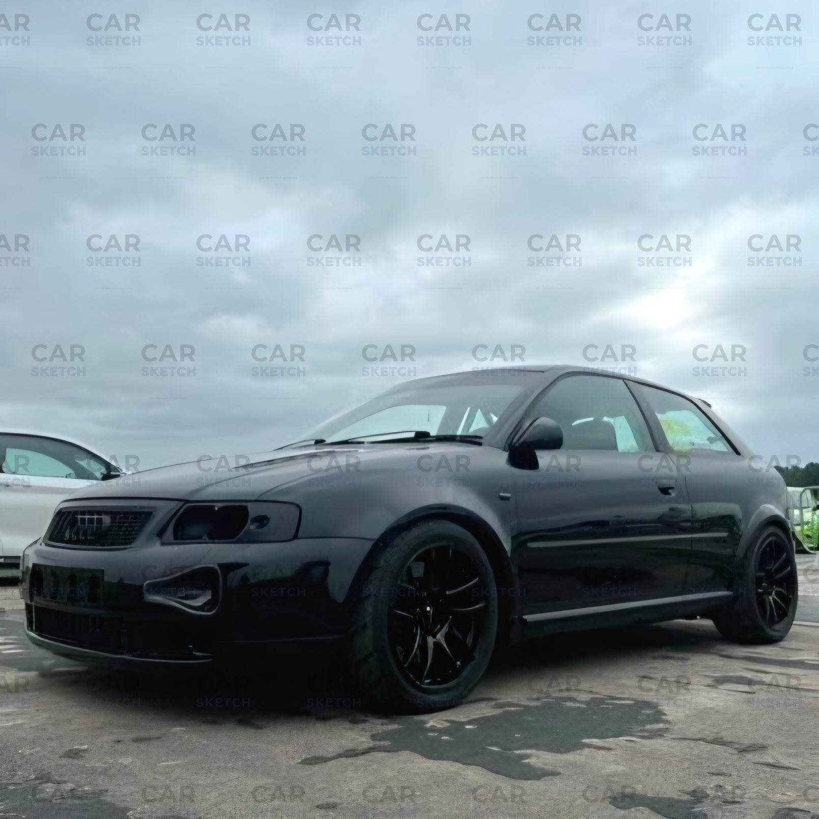 Car Sketch Audi S3/A3 8L Headlight Air Scoop – With LED Projector or Closed Version