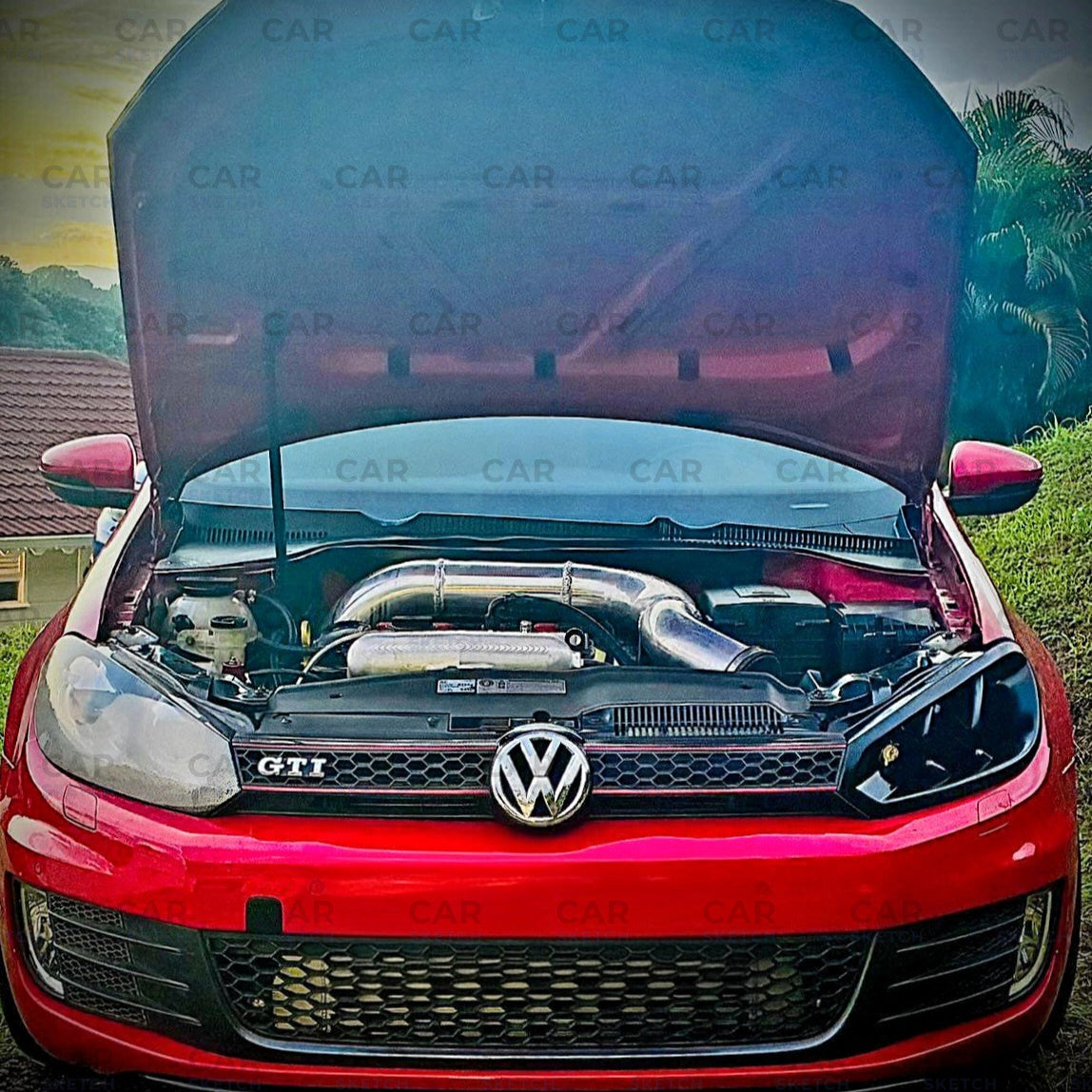 Car Sketch Volkswagen Golf MK6 Headlight Air Scoop – With Integrated LED Light