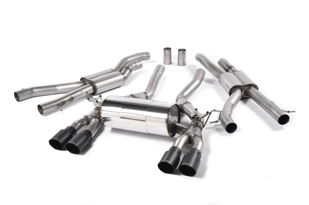 Milltek Cat-back - Carbon Tips - OE System requires cutting - F80 M3 & M3 Competition Saloon (Non OPF/GPF Models Only) - 2014 - 2018