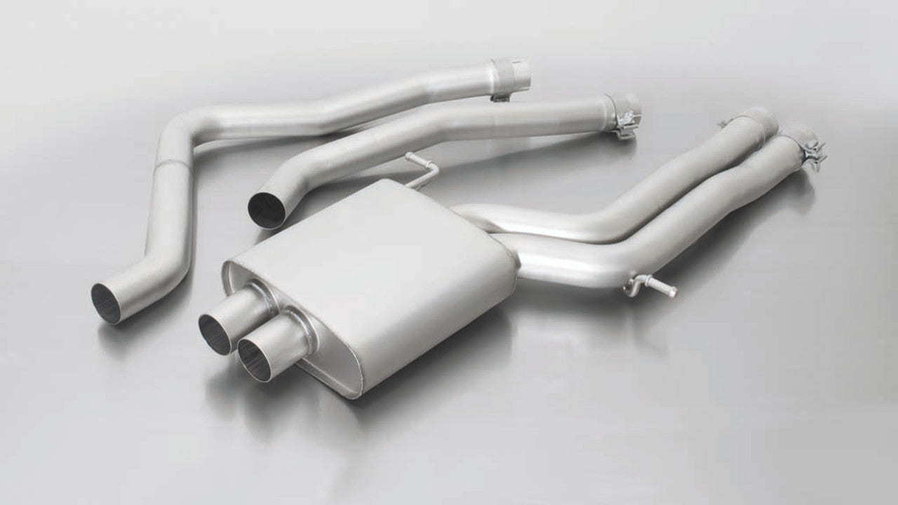Remus Resonated Axle back System Left/Right with Integrated valves using the OE valve control system with Uses OE Tailpipes - RS6 C7 Avant 2013-